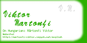 viktor martonfi business card