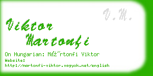 viktor martonfi business card
